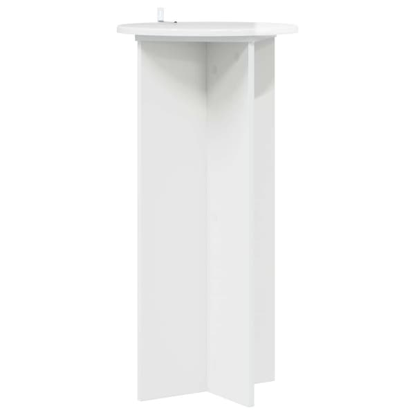 Växtställ 2 pcs Vit högglans 40 x 40 x 80 cm Konstruerat trä