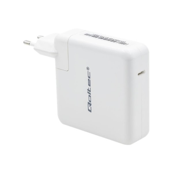 Qoltec strömadapter - snabb - 24 pin USB-C - 96 Watt Vit