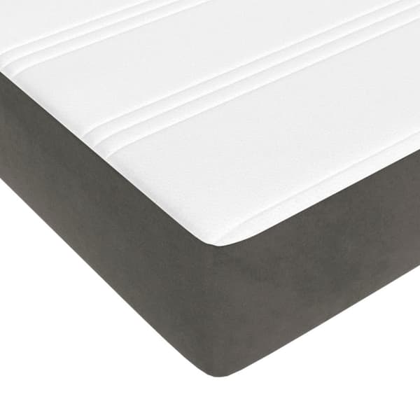 Pocketresårmadrass medium mörkgrå 120x200x20 cm sammet