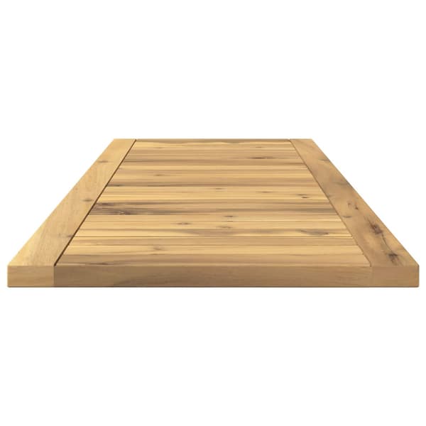 Bordsskiva 100,5 x 35 x 2 cm Rektangulär Massivt Akaciaträ Vit