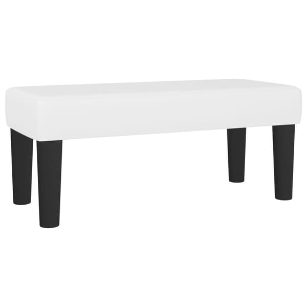 Ramsäng med madrass vit 120x200 cm konstläder