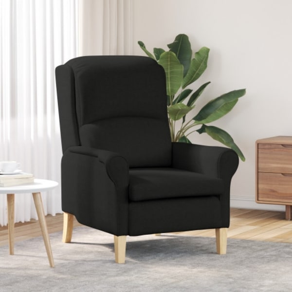 Modern Fåtölj Svart Polyester, Trä Standard Fåtöljstorlek Hållbar