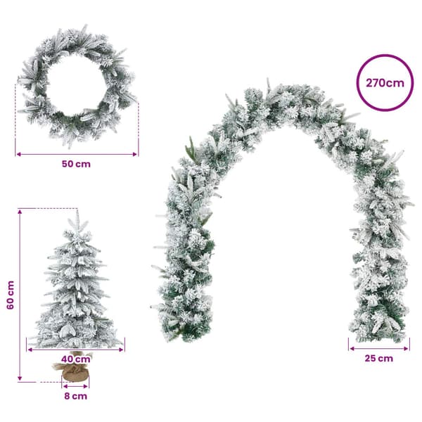 Mini julgran 60 cm PVC och PE Grön och Vit