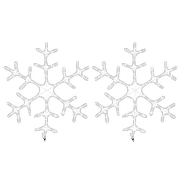 Snöflinga ljusslinga med LED 2 st varmvit 59x59 cm