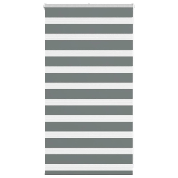 Rullgardin zebra mörkgrå 85x100 cm tyg bredd 80,9 cm polyester