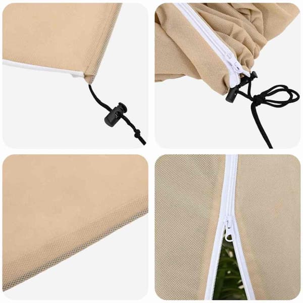 Frostskydd för växtfleeceöverdrag 3 pcs Beige 3,5 x 2,5 m