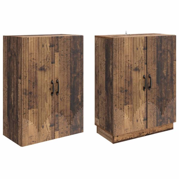 Skåpset 2 pcs Gammalt trä Konstruerat trä