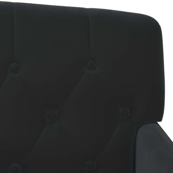 Loveseat med knapprapport Svart 111 x 65 x 79 cm Sammet