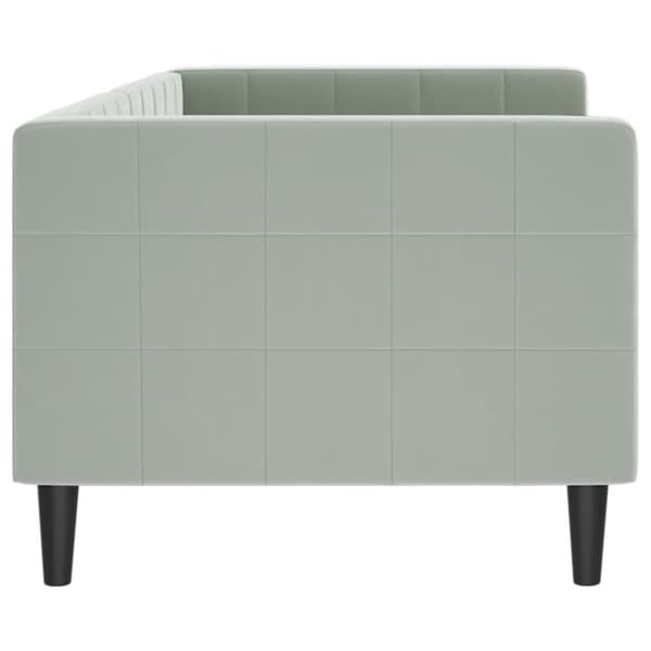 Dagbädd ljusgrå 80x200 cm sammet