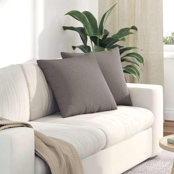 Sofakuddar 2 pcs Taupe 50 x 50 cm tyg