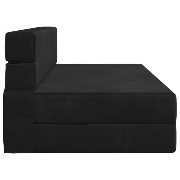 Fällsoffa säng Svart 203 x 152 x 15 cm Sammet