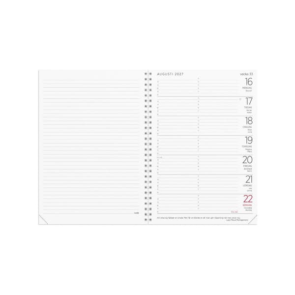 Stor Veckokalender 2027 beige