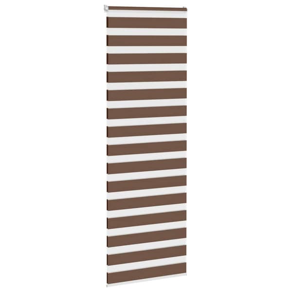 Rullgardin zebra brun 85x200 cm tyg bredd 80,9 cm polyester