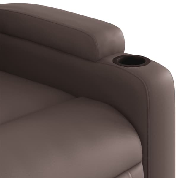 Reclinerfåtölj brun konstläder