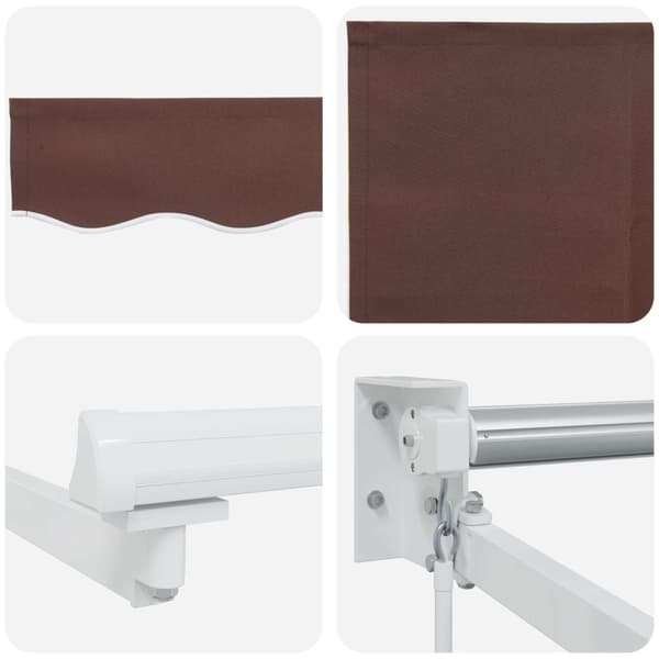 Utdragbar markis Brun 4 x 2 m 100% Polyester och Aluminium
