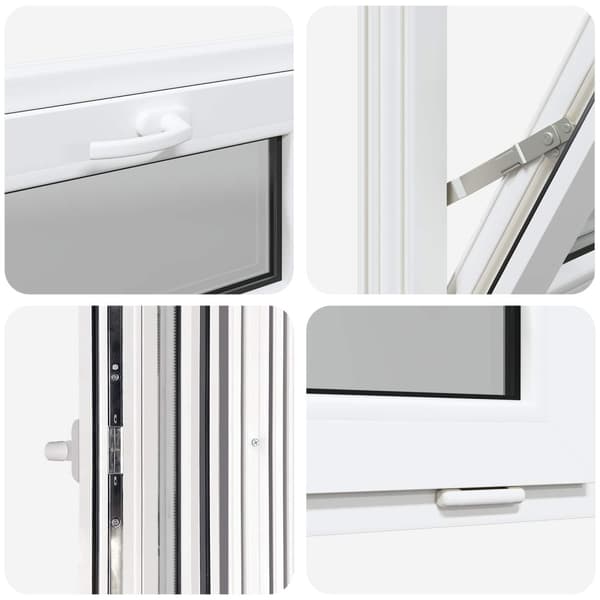 Källarfönster RISOR 60 x 40 cm PVC och glas Vit