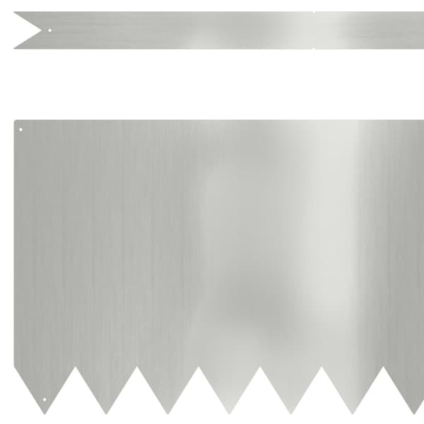 Kant för gräsmatta 50 pcs Silver 100 x 0,05 x 30 cm