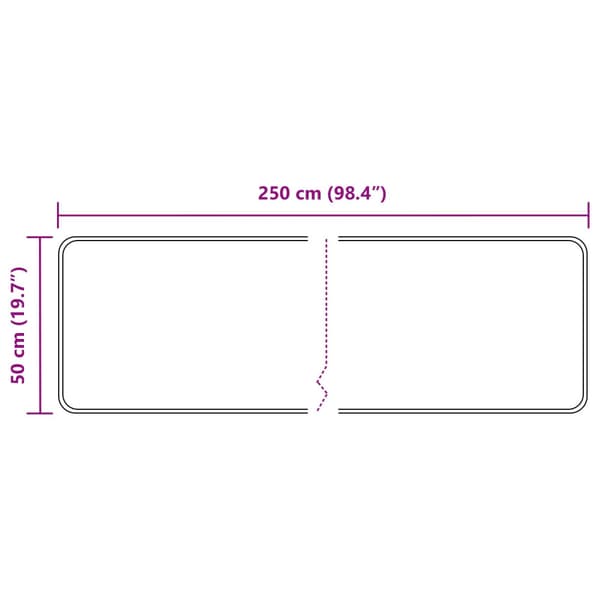 Mattlöpare MARSA Grå 250 x 50 cm Polyester och PVC