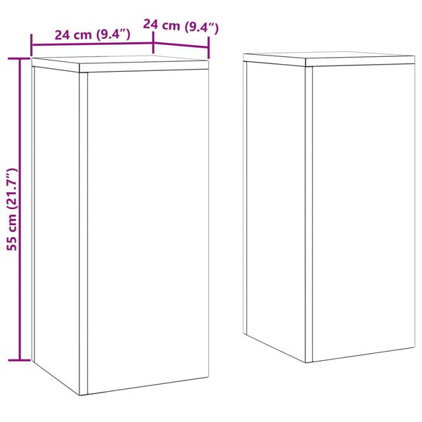 Växtställ 2 pcs Olivgrön 24 x 24 x 55 cm Stål
