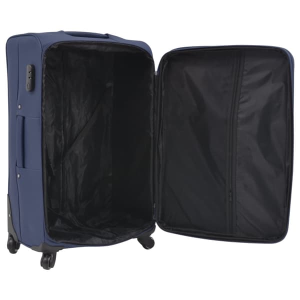 Resväskor 3 st marinblå soft case