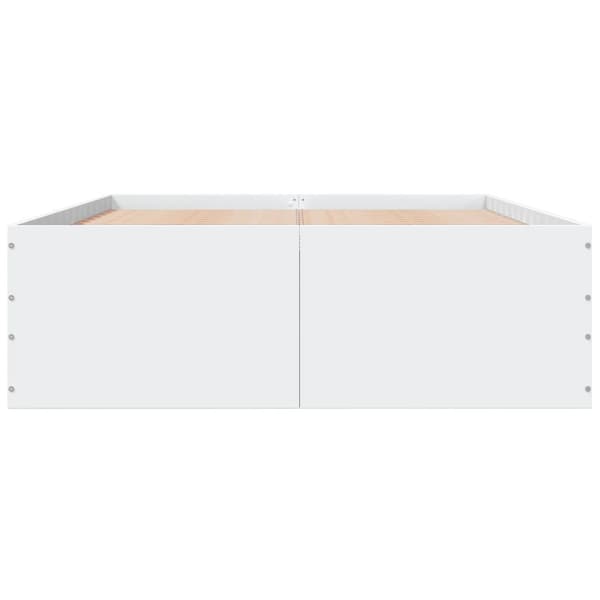 Sängram vit 120x200 cm konstruerat trä