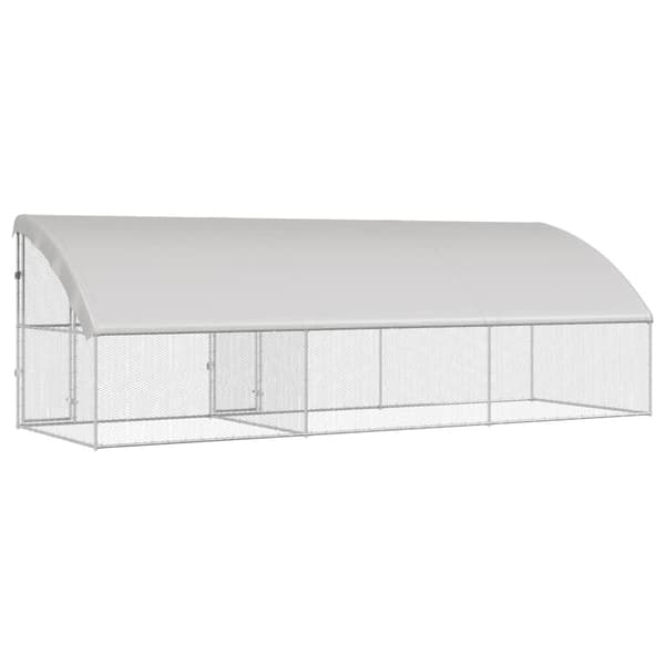 Hönshus 3 pcs Silver 600 x 200 x 200 cm Galvaniserat Stål