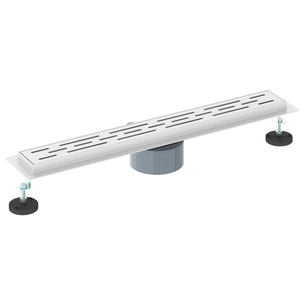 Duschavlopp med glaslock och 360° Sifon Silver 60 cm