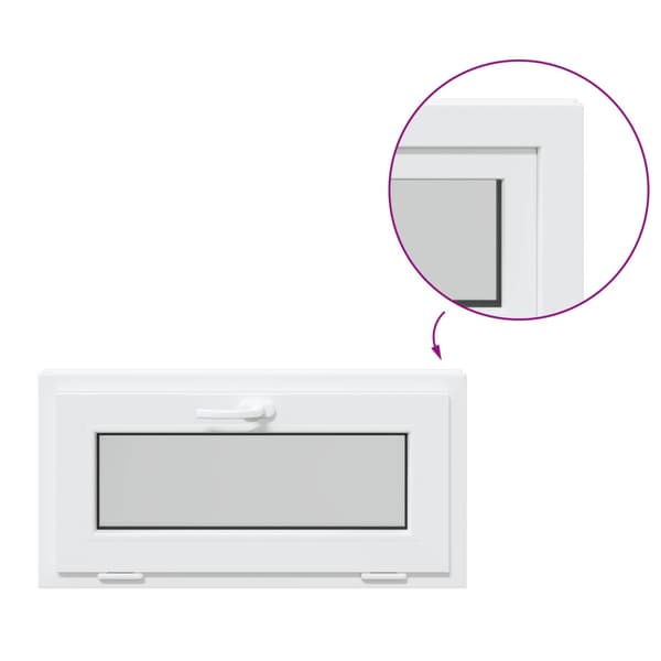 Källarfönster RISOR 80 x 40 cm PVC och glas Vit