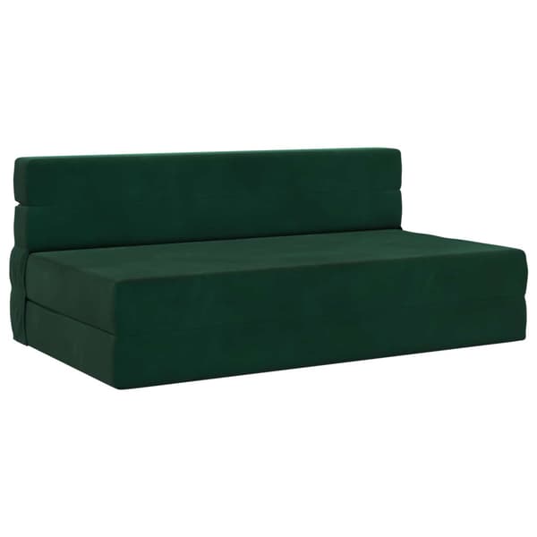 Fällbar Soffbed Mörkgrön 152 x 86,5 x 60 cm Tyg