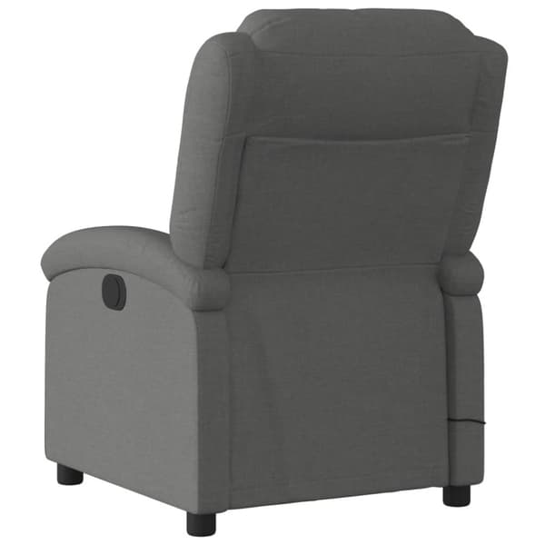 Elektrisk massagefåtölj mörkgrå tyg