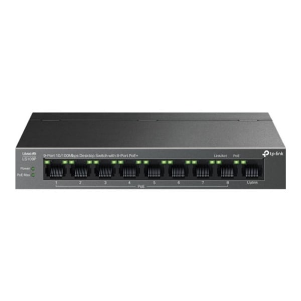 TP-Link LiteWave LS109P V1 - switch - 9 portar Svart
