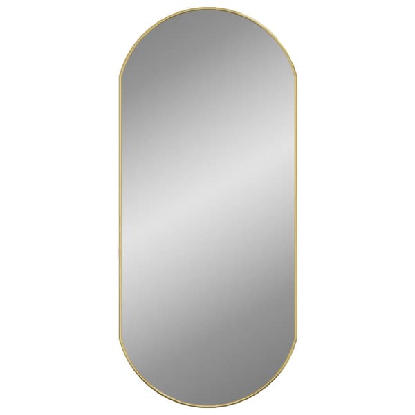 Väggspegel guld 90x40 cm oval