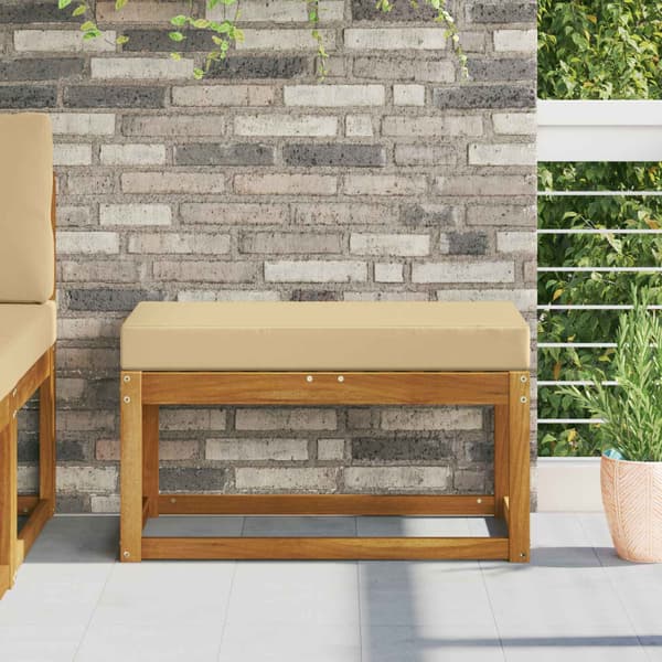 Utomhus sitskudde Beige 80 x 40 x 8 cm 100% Polyester