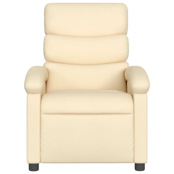 Reclinerfåtölj gräddvit tyg