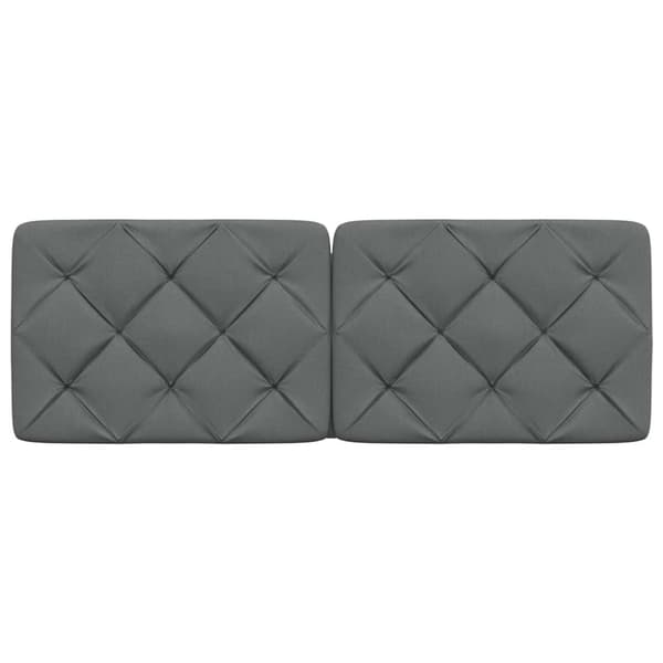 Headboard Cushion Dark Grey 120 cm Fabric