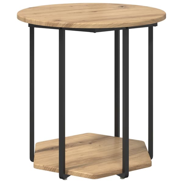 Sidobordsset med hylla 2 pcs Brun