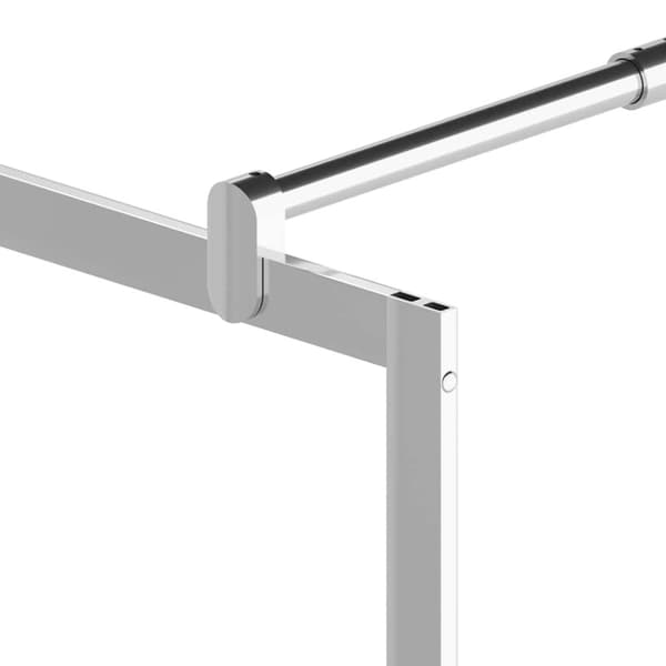 Duschvägg med helfrostat ESG-glas 100x195 cm