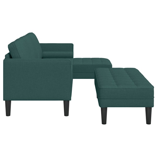 Soffset med kudde 2 pcs Mörkgrön Polyester