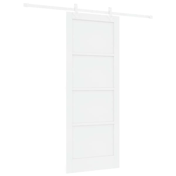 Skjutdörr 83 x 211 cm Konstruerat trä Vit