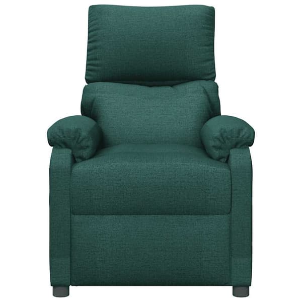 Massagefåtölj mörkgrön tyg