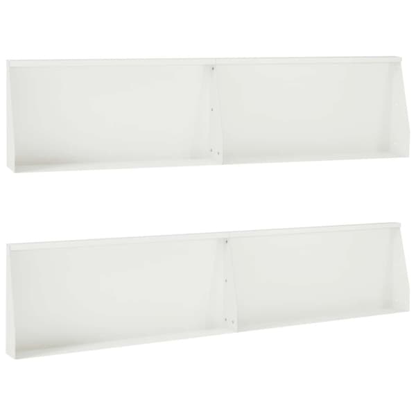 Stödvägg 4 st 100 x 12 x 40 cm Stål Vit