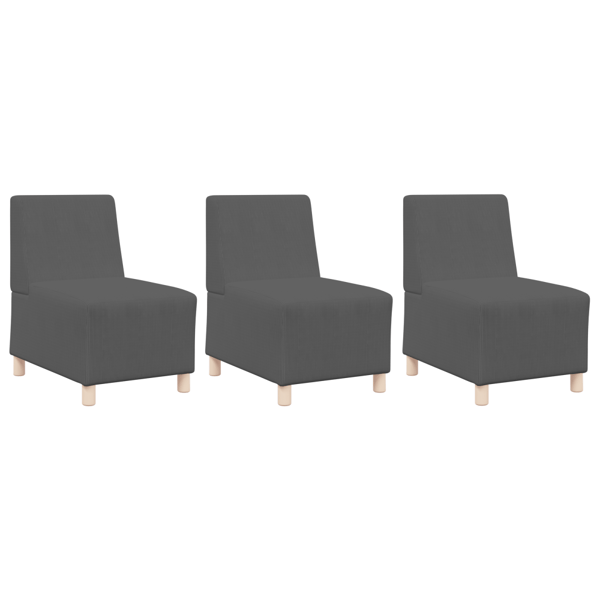 Modulsofa utan armstöd 3 pcs Mörkgrå 55 x 74 x 82 cm