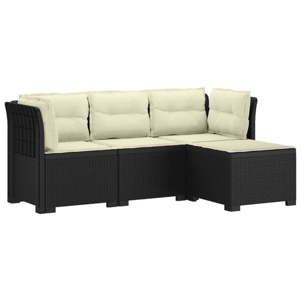 4-sits Trädgårdsoffa med Kuddar Rattan Look PP Antracit