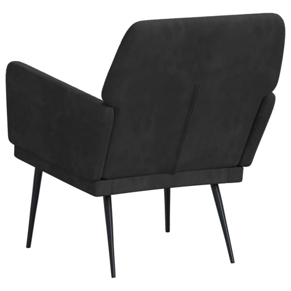 Fåtölj svart 62x79x79 cm sammet