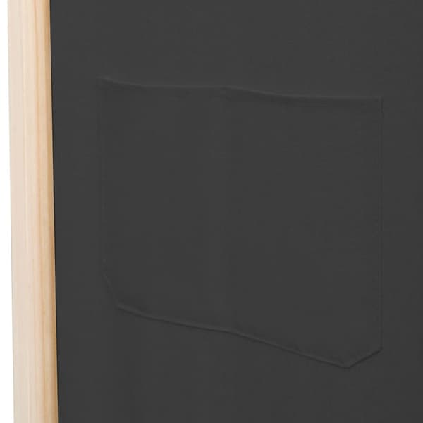 Rumsavdelare 4 paneler 160x170x4 cm grå tyg