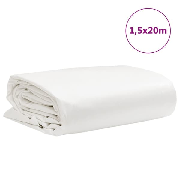 Presenning vit 1,5x20 m 650 g/m²