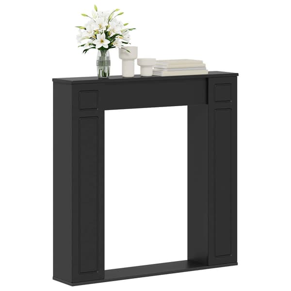 Eldstadsram Svart 100 x 20 x 100 cm Konstruerat trä