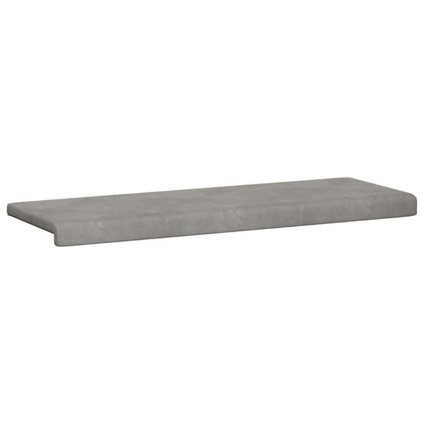 Bänk kudde Sammet (V) Ljusgrå Djup 35 cm