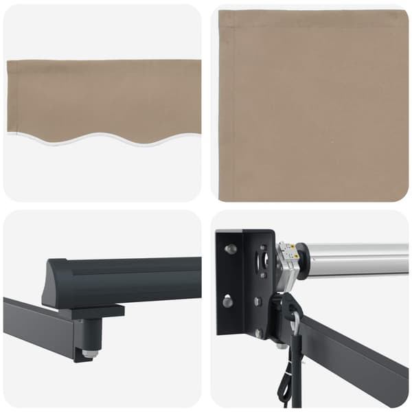 Elektrisk Retraktabel Markis Beige 3,5 x 2 m
