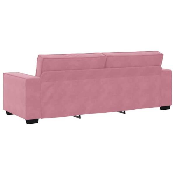 Soffgrupp med dynor 2 delar rosa sammet